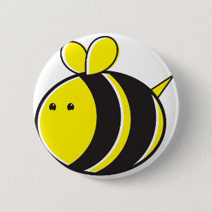 Niedliche Hummelbiene Button