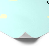 Niedliche Hummelbiene und Honigwabenbäume mit Herz Poster (Ecke)