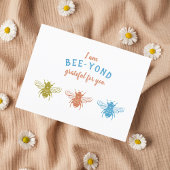 Niedliche Hummelbiene Vielen Dank Postkarte