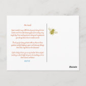 Niedliche Hummelbiene Vielen Dank Postkarte (Rückseite)