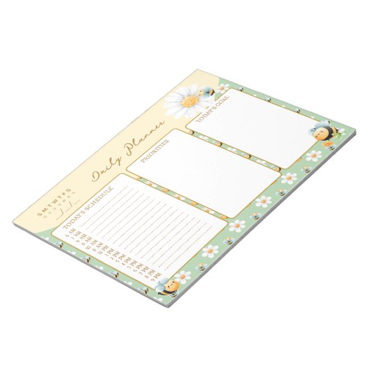 Niedliche Hummelbienen-Planer Notizblock (angewinkelt)