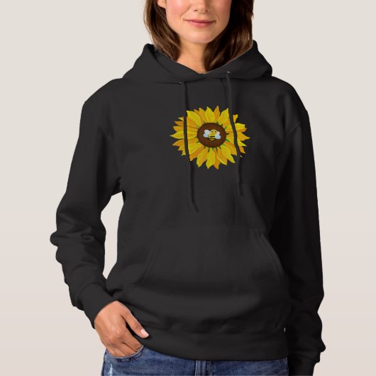 Niedliche Hummelblume Gelbe Sonnenblume Blütenblum Hoodie (Vorderseite)