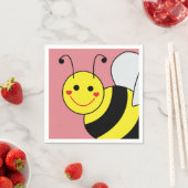 Niedliche Hummelfarbe Rosa Serviette (Beispiel)