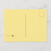 Niedliche Hummelgelbe Babydusche Postkarte (Rückseite)