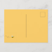 Niedliche Hummelgelbe Sonnenblumen Babydusche Postkarte (Rückseite)