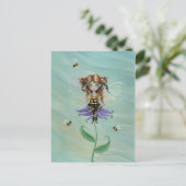 Niedliche Hummelkarte Postkarte (Stehend Vorderseite)