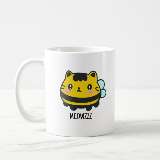 Niedliche Hummelkatze Kaffeetasse (Links)