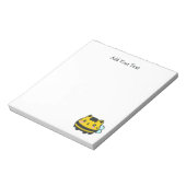 Niedliche Hummelkatze mit Personalisiertem Text Notizblock (Rotiert)