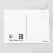 Niedliche Hummelkruste. Text 'Hello' Postcard Postkarte (Rückseite)