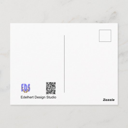 Niedliche Hummelkruste. Text 'Hello' Postcard Postkarte (Rückseite)