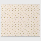 Niedliche Hummelmuster Neutrale Bienen Geschenkpapier (Flach)