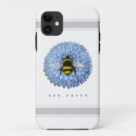Niedliche Hummeln auf Blaue Blume Case-Mate iPhone Hülle