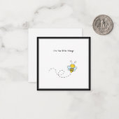 Niedliche Hummeln Danke Mini-Note-Karte Mitteilungskarte (Vorderseite/Rückseite Beispiel)