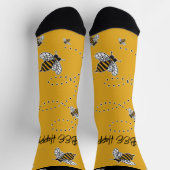 Niedliche Hummeln-Honigbienen Gelb & Schwarz Socken (Oben)