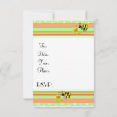 Niedliche Hummeln-Party Einladung (Rückseite)