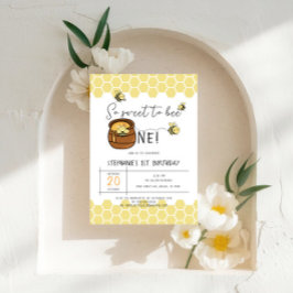 Niedliche Hummeln so süß, um ein 1. Geburtstag zu  Einladung