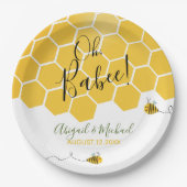 Niedliche Hummeln Thema Wasserfarben Bee Baby Dusc Pappteller (Vorderseite)