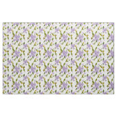 Niedliche Hummeln und violette Blumen Stoff (Fat Quarter (45,7 x 55,9 cm))