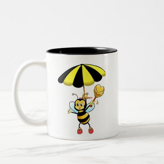 Niedliche Hummeln-Zwei-Tone-Kaffee-Tasse Zweifarbige Tasse (Links)