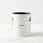 Niedliche Hummeln-Zwei-Tone-Kaffee-Tasse Zweifarbige Tasse (Mittel)