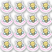 Niedliche Hummelstickerin nach Maß geschnitten Vin Aufkleber (Vorderseite)