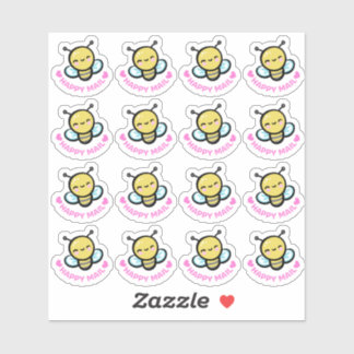 Niedliche Hummelstickerin nach Maß geschnitten Vin Aufkleber