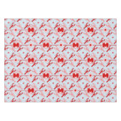 Niedliche Hummer und rote Monogramm | Leben am Mee Tischdecke (Vorderseite (Horizontal))