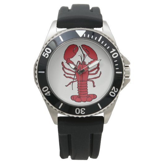 Niedliche Hummer Wasserwache Armbanduhr (Vorderseite)