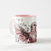 Niedliche Hummingbird-Designs Zweifarbige Tasse (Vorderseite Links)
