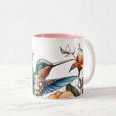 Niedliche Hummingbird-Kollektion der Zwei-Tone-Kaf Zweifarbige Tasse (VorderseiteRechts)