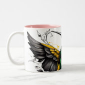 Niedliche Hummingbird-Küchensammlung Zweifarbige Tasse (Links)