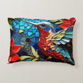 Niedliche Hummingbird-Mosaike Dekokissen (Rückseite)