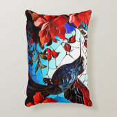 Niedliche Hummingbird-Mosaike Dekokissen (Vorderseite(Vertikal))