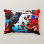 Niedliche Hummingbird-Mosaike Dekokissen (Rückseite)