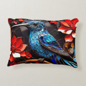 Niedliche Hummingbird-Mosaike Dekokissen (Rückseite)