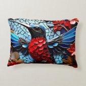 Niedliche Hummingbird-Mosaike Dekokissen (Rückseite)