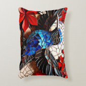 Niedliche Hummingbird-Mosaike Dekokissen (Vorderseite(Vertikal))