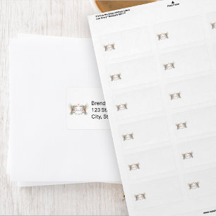 Niedliche Hummingbirds Hochzeitcouple Address Labe Adressaufkleber