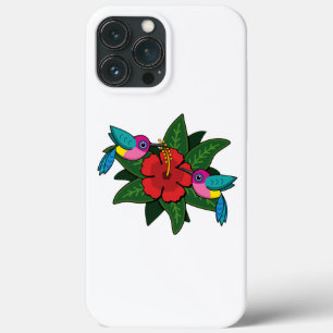 Niedliche Hummingvögel auf Hibiskus Blume Cartoon Case-Mate iPhone Hülle