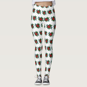 Niedliche Hummingvögel auf Hibiskus Blume Cartoon Leggings