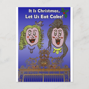 Niedliche, humorvolle VersailleCartoon Weihnachtsp Postkarte