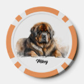 Niedliche Hundabbildungen - Mastiff Pokerchips (Rückseite)
