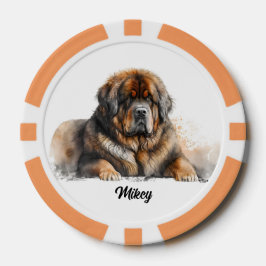 Niedliche Hundabbildungen - Mastiff Pokerchips
