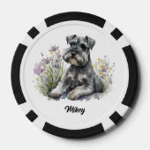 Niedliche Hundabbildungen - Schnauzer - Pokerchips (Rückseite)