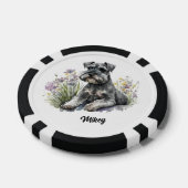 Niedliche Hundabbildungen - Schnauzer - Pokerchips (Einzeln)