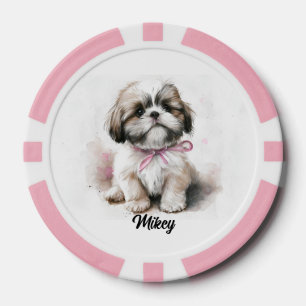 Niedliche Hundabbildungen - Shih Tzu Pokerchips