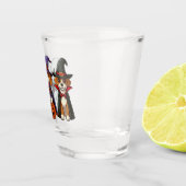 Niedliche Hunde als Geist, Hexe und Vampir Schnapsglas (Rechts)