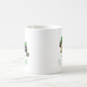 Niedliche Hunde am St. Patrick's Day Leprechaun Ha Kaffeetasse (Mittel)