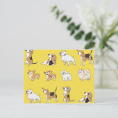 Niedliche Hunde anpassen Postkarte (Stehend Vorderseite)