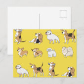 Niedliche Hunde anpassen Postkarte (Vorne/Hinten)